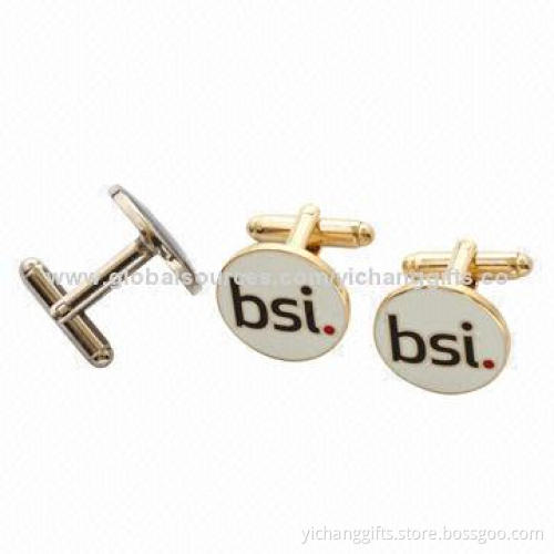 Enamel Cufflinks, Cloisonne/Gold-plated/Customized Logos are Welcome/High Quality/Good Factory Price
